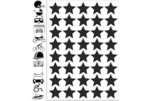 Biomar Labs® 40pcs x PVC Adesivi Set per Cerchioni Rifrangenti Reflective Segnaletici Riflettenti Sicurezza Notturna, Nero per Casco Passeggino Bicicletta Scooter Motocicletta Recinto la Barca D 64