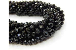 Perlin 160 di cristallo di Boemia ceca, 3 mm x 2 mm, perline cece, in vetro, sfaccettate, 1 filo (nero)