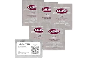 Lalvin 71B Wine Yeast (5 Pack) - Make Wine Cider Mead Kombucha At Home - 5 g Sachets - Saccharomyces cerevisiae - Sold by CAPYBARA Distributors Inc.
