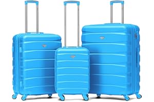 Flight Knight Set of 3 Lightweight 4 Wheel ABS Hard Case Suitcases Cabin & Hold Luggage Options Approved for Over 100 Airlines Including easyJet, British Airways, Ryanair, Jet2 & Many More
