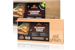 grillart Tablas de incienso (madera de cedro 2 + nogal 2 unidades)