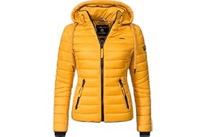 Navahoo Damska lekka kurtka przejściowa pikowana z kapturem Lulana XS-XXL