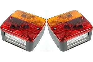 BITS4REASONS MAYPOLE NEW MODEL PAIR (2X) MP17B RADEX SQUARE COMBINATION LAMP, STANDARD FIT ON MAYPOLE REAR TRAILER BOARDS - REAR TRAILER LIGHTS