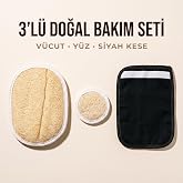 Anatolia Soap 1978 el ge&ccedil;meli kabak vucut y&uuml;z 3 set siyah kalın d&uuml;z Kese, T&uuml;m V&uuml;cud i&ccedil;in Kirlerden ve Lekelerden Arındırır. 3