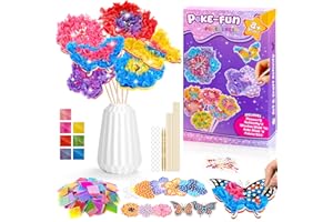 JoiTale Craft Set Children from 6 4 5 Years Flowers Craft Girls 5-10 Years, Creative Craft Case Bouquet with Sequins, Gift for Girls 3-12 Years Children's Birthday & Birthday