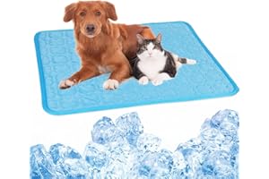 Elbourn Pet Cooling Mat Large, Dog Cooling Mat 70x55CM, Large Dog Cool Mat Self Cooling Pad for Dogs Indoor Outdoor Summer
