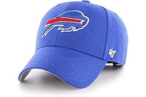 '47 NFL Buffalo Bills MVP Gorra de béisbol unisex, cierre de velcro ajustable, talla única, logotipo del equipo, color azul Sonic, Sonic Blue, Talla única