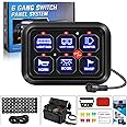 Auxpower 6 Gang Switch Panel with Electronic Relays (Blue)