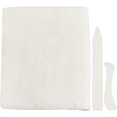 PandaHall Binding Tool Set for Book Binding, White Cotton Fabric Folding Paper for Crafts, Book Binding Sewing Accessories