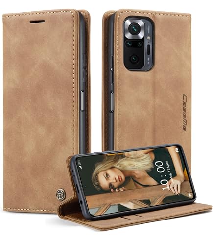 Verco Bookcase Handyhülle Für Xiaomi Redmi Note 10 Pro – Flipcover Mit Kartenfach & Aufstellfunktion