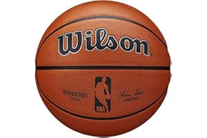 Wilson Pelota de baloncesto NBA AUTHENTIC SERIES, Exterior, Caucho Tackskin, Tamaño: 7, Marrón
