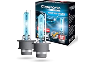 ‎DIAMOND VISION Diamond Vision 2x D2S 85V 35W | Xenon Look | Zugelassen & eintragungsfrei | Halogen KFZ Autolampen | 8000k Super Ultra White | HID Bi | Nightbreaker | E-Prüfzeichen | P32d-2