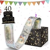 WenmthG Funny Money Gifts Birthday 40 DIY Surprise Box 40th Birthday Money Box for Cash Gift Draw Gift Box for 40th Birthday Man Woman GB-40