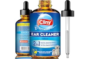 BELOVED PETS CLINY Ohrreiniger für Hunde - Ideal für Juckreiz Hund/Katzen - 50ml Premium Ohrentropfen für Hunde - Ungiftig,Nicht Allergisch Ohrentropfen Hund Entzündung - 3-5 Tropfen für Ohrenentzündung Hund