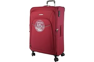 METZELDER Valise Souple Basic S Gros Volume Garantie 1 an (Rouge (Red), L - Large - 115/135L – 79x47x32cm 3,9kg)