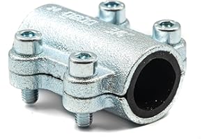 KNM TRADE Collare di tenuta GEBO per tubo d'acciaio, connettore a morsetto in ghisa malleabile, collare di tenuta in ghisa malleabile DVGW (1/2")