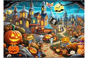 HUADADA Puzzle 1000 elementów, puzzle dla dorosłych, puzzle dla dorosłych, puzzle krajobraz gry relaks i inteligencja, puzzle do gier rodzinnych, puzzle na prezent, puzzle na Halloween