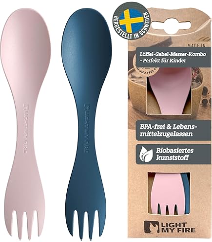 Reforung 10 Stück Bestecksets 1 Person Campingbesteck Set Edelstahl