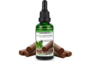 ALPHAPOWER FOOD | Krople o smaku Stewia NUGAT | Substytut cukru i aromat w jednym | Bez cukru, wegańskie i wykonane w 100% z naturalnego aromatu