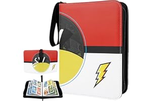 TAOPE Trading Card Binder with Sleeves, 400 Cards Zipper Binder Card Holder Collectors, Album Folder Carrying Case with 50 Removable Sleeves 4-Pocket Sheets for Football Card Display