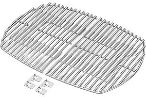 Onlyfire Grillrost Edelstahl,Ersatzrost passend （54.6 * 38.5 cm）für Gasgrill der Serien Weber Q200, Q220, Q2000, Q2200, Q2400