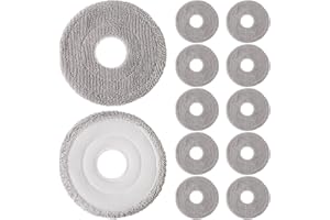 GUETTSY 12 Pièces Chiffons de Nettoyage Rechange pour Dreame L10s Ultra Gen 2 / L10s Pro Ultra / L10s Plus / L10s Pro Gen 2 / L20 Ultra / L40 Ultra / X30 Ultra / X40 Ultra Complete / X40 Master | Serpillières