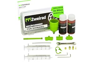 ‎MSZWEIRAD MSZweirad Entlüftungsset für alle Shimano Fahrradbremse - Fahrrad Scheibenbremsen und Hydraulische Fahrradbremse (Mit Öl)