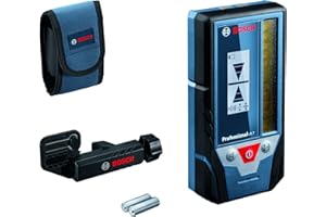 Bosch Professional Laser Receiver LR 7 (red and green beam, 2 x 1,5 V Batteries AAA, Range: 5-50 m, protective bag)