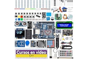 SunFounder Kit Explorador Élite con Arduino Uno R4 WiFi Original, Compatible RoHS,Bluetooth,IoT,ESP32,IIC LCD1602, OLED,Tutoriales en línea y cursos en Video en inglés para Principiantes e Ingenieros