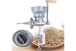 IELSNGAI Molino de grano manual, Molinillo de Cereales Manual, con perno molinillo de café manual, con 14cm Tolva Grande, 4.5 cm Abrazadera de Mesa, para moler granos, frijoles, café