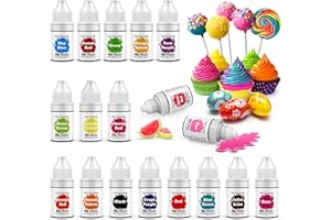 VIVEY MENNYO Lebensmittelfarbe 18x6ml Food Coloring-Farben Flüssige Lebensmittel Set für Kuchendekoration, Macarons, DIY Seifen,Donuts, Fudge, Zuckerguss, Eis, Seifenfarbe, Spritzpistolenfarbe