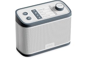Dab/FM-radio och enkel bärbar musikspelare för äldre, personer med demens och Alzheimers eller synskadade personer - stora knappar, enkel design, lätt att använda