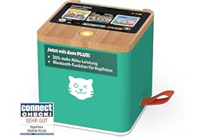 tigermedia tigerbox Touch Plus Verde con Durata Extra Lunga della Batteria e Jack per Cuffie Bluetooth, Gioco d'udito, skicker, re Leone, Disney, Super Wings, dai 4 ai 12 Anni in su