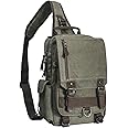 Mygreen Men's Canvas Sling Bag Backpack Crossbody Travel Chest Bags Daypacks
