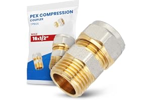 Skruvkoppling Skruv Fitting Koppling Kompositrör Rörkoppling PEX-AL-PEX Kompressionskoppling Mässing Sanitetssystem Skruvsyst