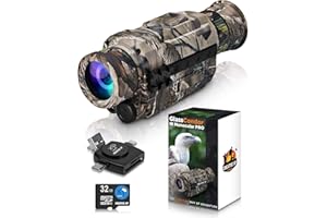 CREATIVE XP 2021 Digital Night Vision Monocular - Travel Infrared Monoculars for 100% Darkness - Save Photos & Videos - IR High-Tech IR Spy Gear for Hunting & Surveillance - Card Reader Included
