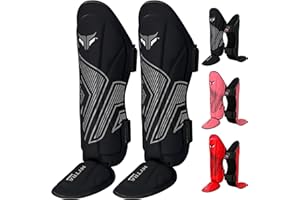 Mytra Fusion Adult Shin Pad, Shin Protector, Shin Guard For Boxing, MMA, Muay Thai, & Martial Arts Training