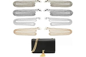 BEROZA 8 Piezas cadena de correa para el hombro de metal, cadena para correa para bolso, cadena bolso plata, cadena dorada bolso, bolso de hombro para mujer-120cm