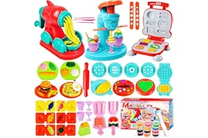 Diealles Shine Pâte À Modeler pour Enfants, Accessoire Pâte À Modeler pour Machine à Glace et Machine à Pâtes et Machine à Burger, Cadeau de Jouet pour Enfant dès 3 Ans