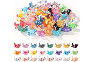 XIHIRCD 24pcs Mini Axolotl Résine, 3 Styles Petites Figurines Miniatures Axolotl Petit Jouet Décoratif Axolotl Petites Breloques pour Bricolage Jardin Paysage Maison Poupée Décorations