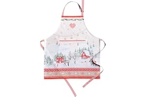 MAISON D' HERMINE Maison d'Hermine 100% Cotton 1-Piece Kitchen Apron with Adjustable Neck and Middle Pocket, Long Ties for Women/Men, Spring/Summer