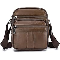 SPAHER Borsa A Spalla Borsello Tracolla Uomo In Pelle SPAHER - Borsa Messenger Multiuso Per Ufficio, Scuola E Viaggio - Design Casuale E Funzionale - 2