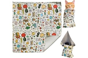 AETHERAURORA Cat Grooming Wrap, Cat Wrap For Cutting Nails Katzenpflegetuch 55x55cm Katzenwickel, Katzenpflege wrap Selbstklebende für Katzen, Ohrenreinigung,Zähneputzen für Tierarzt, Reisen, Heimgebrauch