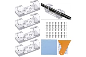 SENXINGYAN 70 Pezzi Autoadesivo Clip Cavo Fermacavi Supporto, Ganci Fermacavi Con Adesivo 3M-Passante