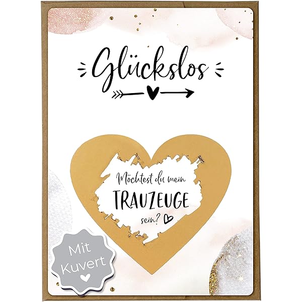 Trauzeugin Geschenk Set - 'Möchtest Du Meine Trauzeugin Sein' Karte Mit Deko