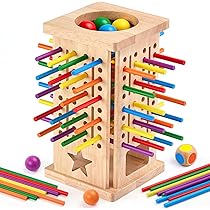 KOKOBOX Jeu Labyrinthe Magnétique En Bois – Coccinelle Grenouille – Jouet Éducatif 2-4 Ans Motricité Fine