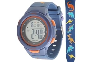 Kiddus Reloj Digital para niñas y niños. con cronómetro, Calendario, Despertador y luz. Resistente al Agua. Deportivo, Luminoso, de Pulsera, LED. De 3 a 12 años