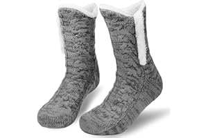 Niofind Męskie Skarpety Damskie, Termoaktywne Skarpetki, Ciepłe Ckarpety Polarowe, Ciepłe Skarpety z Polaru, Duże Skarpety świąteczne Pilou na Boże Narodzenie, Prezent na Boże Narodzenie