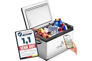 PLUG IN FESTIVALS - elektrische Kühlbox - Kompressor Gefrierbox bis -20 Grad - Kühlbox Auto - Camping Kühlschrank - Powerstation zum Kühlen - 12V 230V - 30 Liter