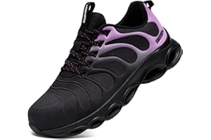 LARNMERN Arbeitsschuhe Herren Sicherheitsschuhe Damen Leicht Anti-Smashing Stahlkappe Arbeitsturnschuhe Bequem Dämpfung Atmungsaktiv Mode 36EU-47EU